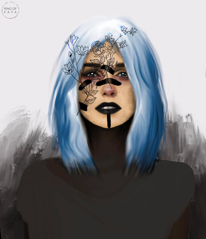 blue